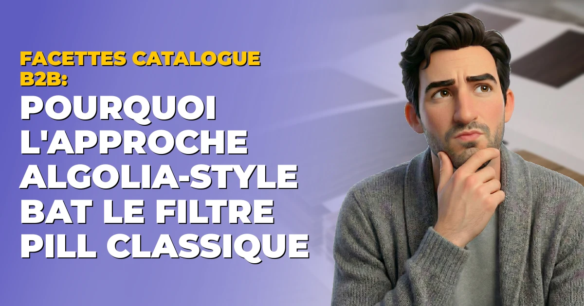 Facettes catalogue B2B : Algolia-style bat le filtre pill