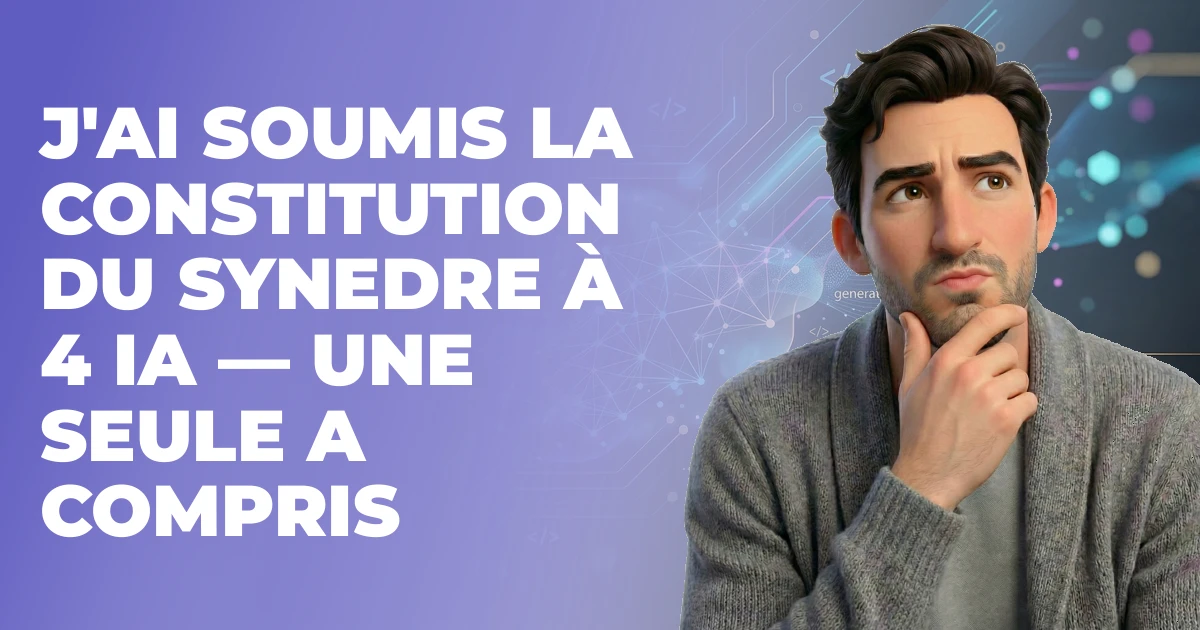 J'ai soumis la Constitution du Synedre à 4 IA — une seule a compris