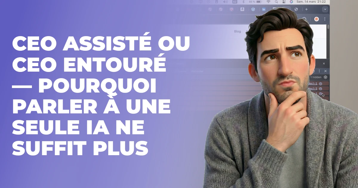 CEO assisté ou CEO entouré — pourquoi parler à une seule IA ne suffit plus