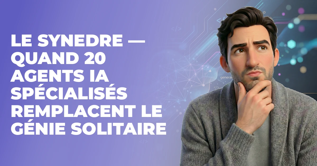 Le Synedre — quand 20 agents IA spécialisés remplacent le génie solitaire