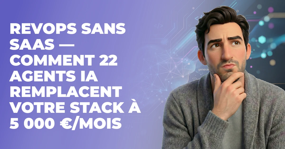 RevOps sans SaaS — comment 22 agents IA remplacent votre stack à 5 000 €/mois