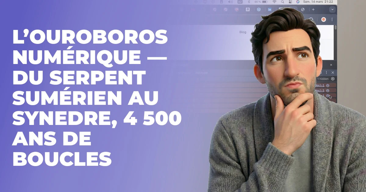 L’Ouroboros numérique — du serpent sumérien au Synedre, 4 500 ans de boucles
