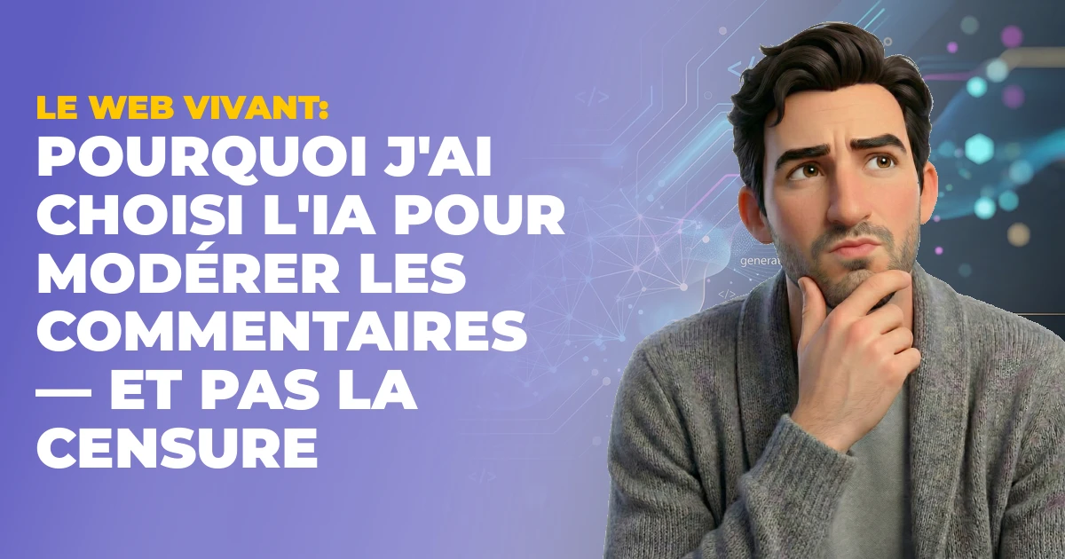 Le Web Vivant : pourquoi j'ai choisi l'IA pour modérer les commentaires — et pas la censure
