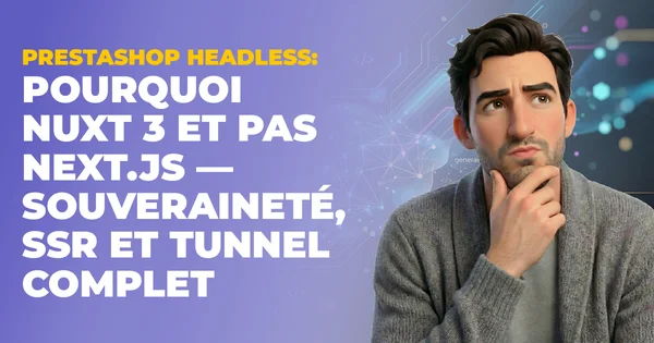 PrestaShop headless : Nuxt 3, pas Next.js — le choix souverain